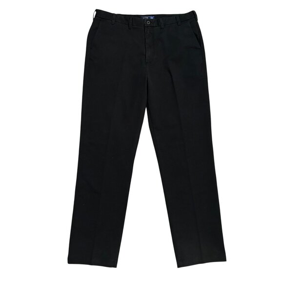 Izod Sportflex Men's Big Tall 42x36 Performance Stretch Black Flat Front Pants - Picture 1 of 7